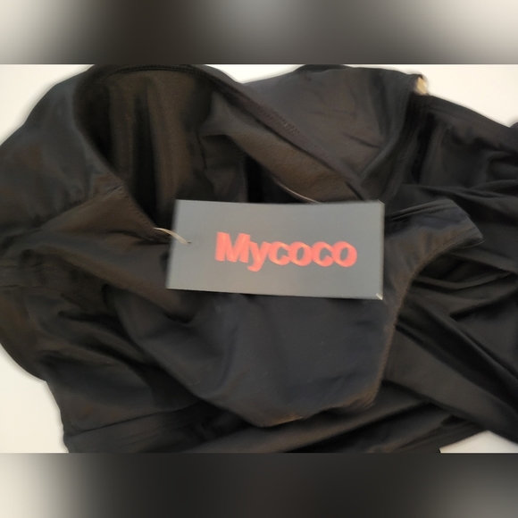 NEW Mycoco One Piece Swim Suit w/ One Shoulder Cutout NEW - Picture 4 of 5